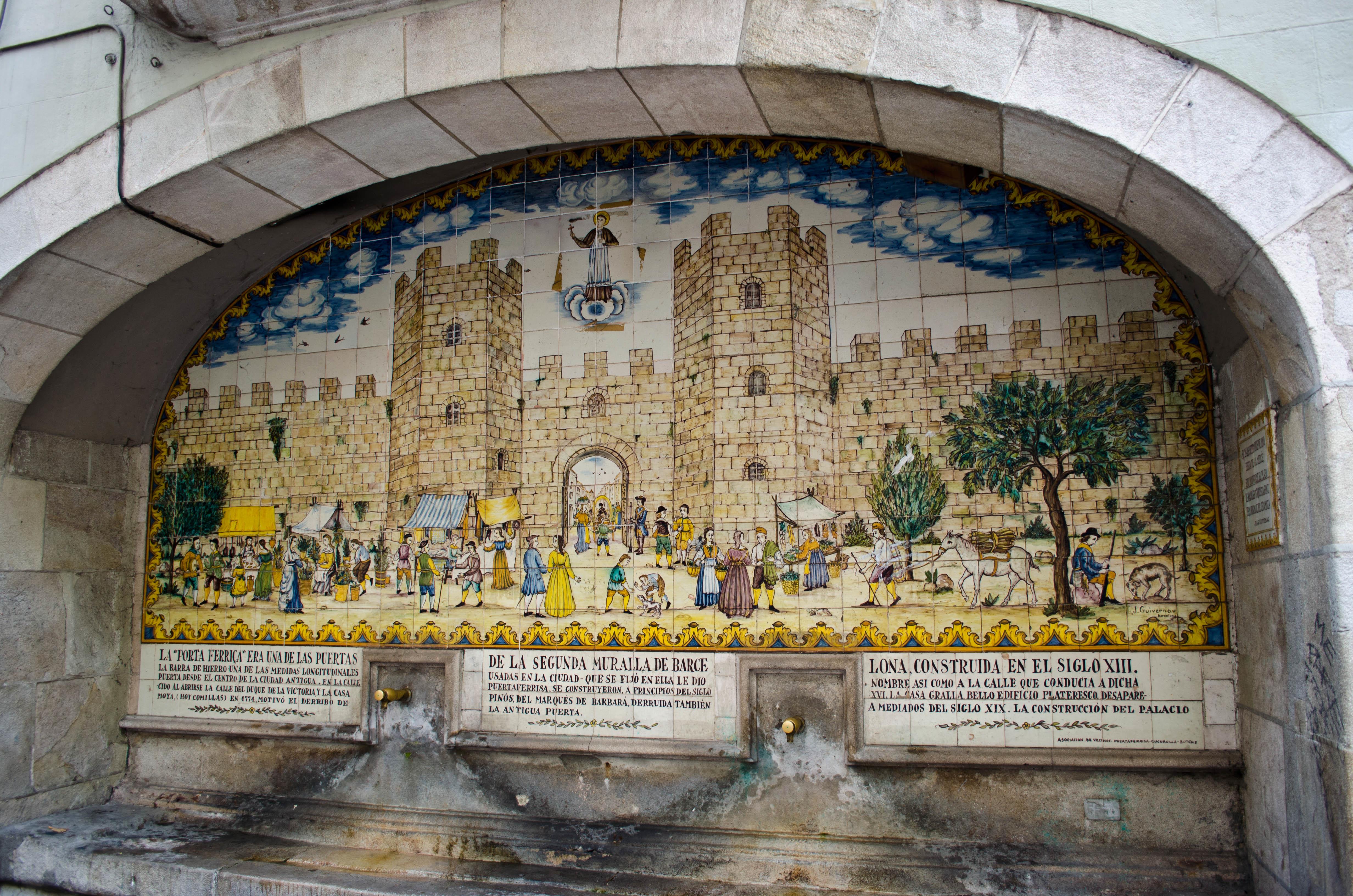 mosaico, barrio gotico, ramblas